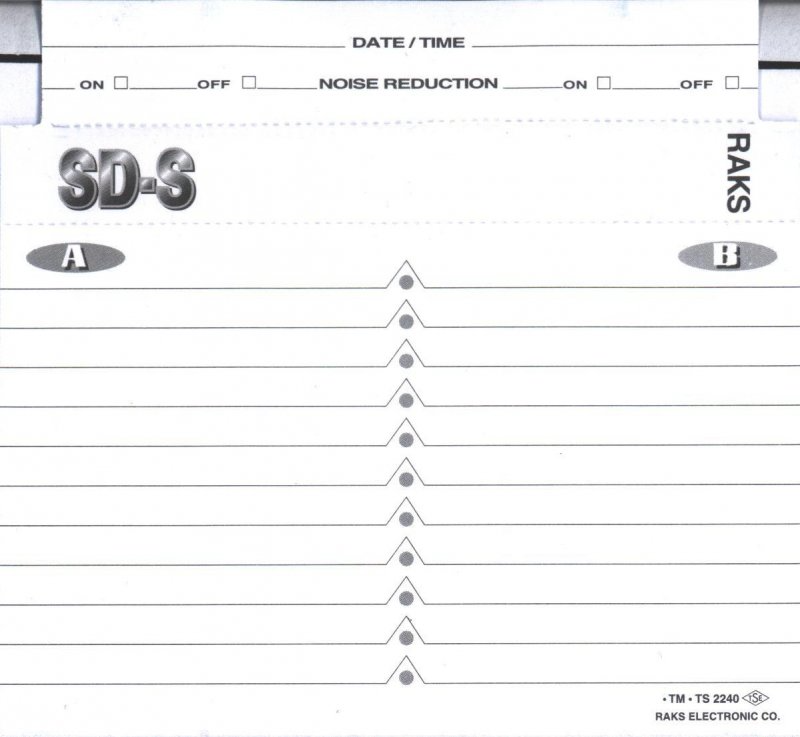 Compact Cassette RAKS SD-S 90 Type II Chrome 1993 Europe
