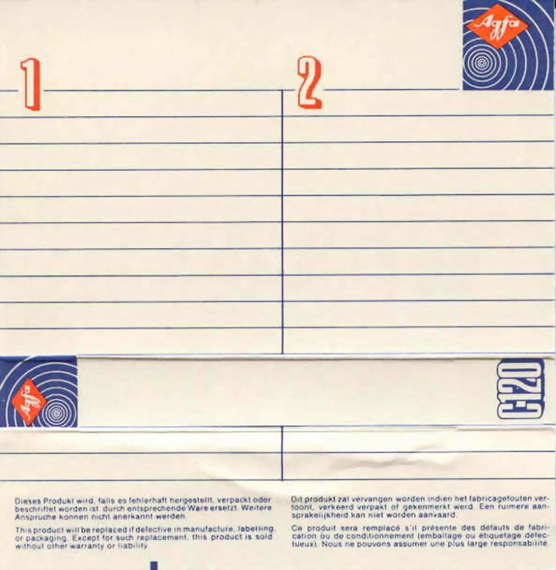 Compact Cassette AGFA 120 Type I Normal 1972 Germany