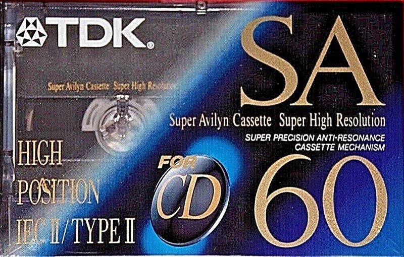 Compact Cassette TDK SA 60 "SA-60ET" Type II Chrome 1992 Europe