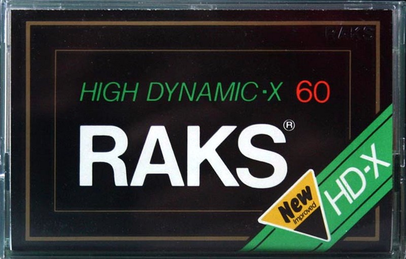 Compact Cassette RAKS HD-X 60 Type I Normal 1985 Europe