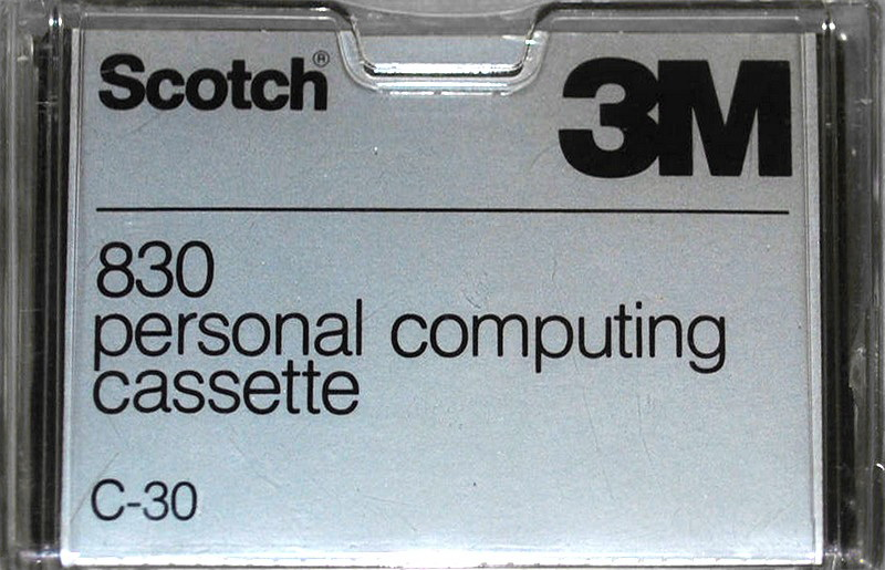 Compact Cassette Scotch 30 "830" Computer Cassette USA