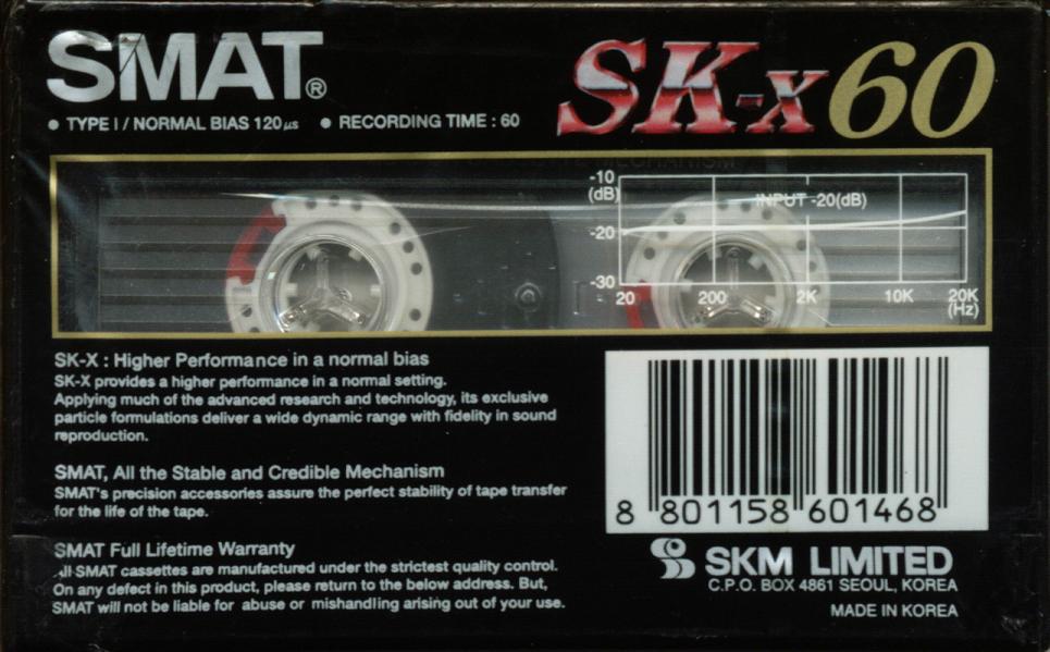 Compact Cassette Smat SK X 60 Type I Normal 1992 Europe