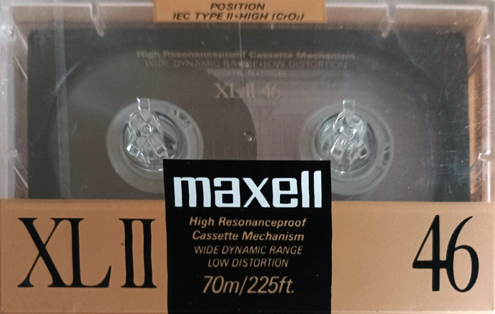Compact Cassette Maxell XLII 46 Type II Chrome 1988 Europe
