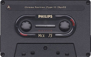 Compact Cassette Philips MCX Master 75 Type II Chrome 1990 Europe