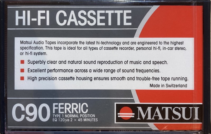 Compact Cassette Matsui 90 Type I Normal UK
