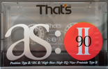Compact Cassette Thats AS II 90 Type II Chrome 1990 Europe