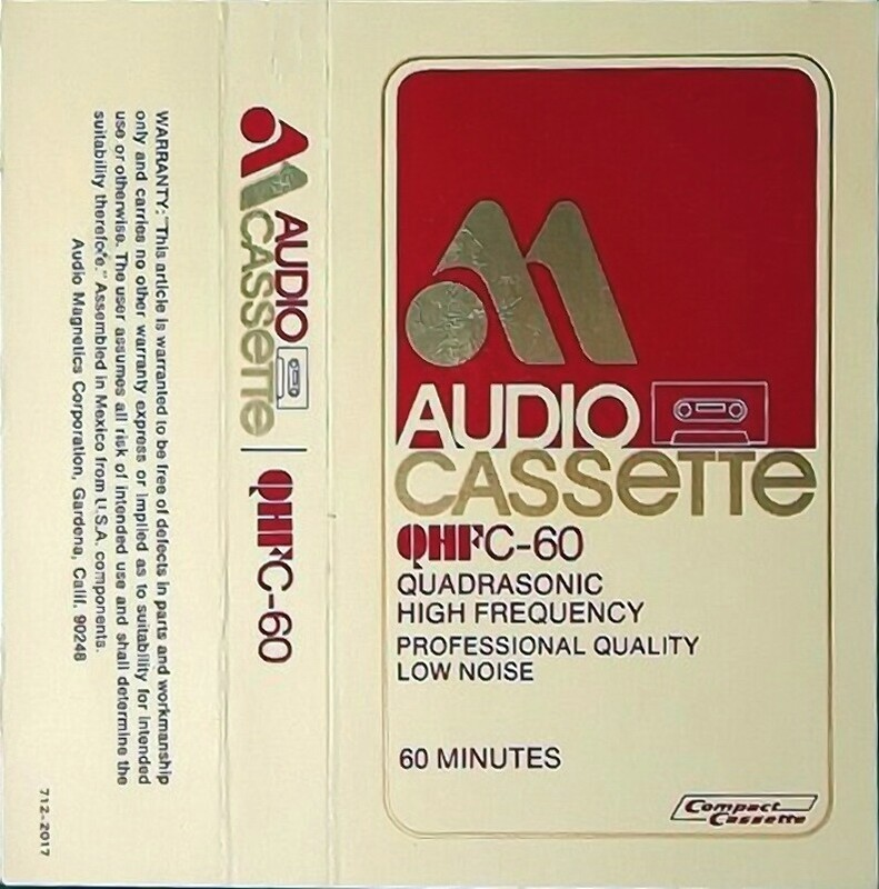 Compact Cassette Audio Magnetics QHF 60 Type I Normal 1970 USA
