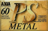 Compact Cassette AXIA PS-Metal 60 "PSM C 60" Type IV Metal 1992 Japan