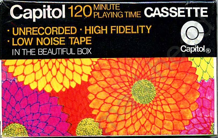 Compact Cassette Capitol Psychedelic Flowers Design 120 Type I Normal 1970 USA