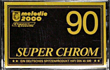 Compact Cassette Melodie 2000 Super Chrom 90 Type II Chrome 1985 Germany