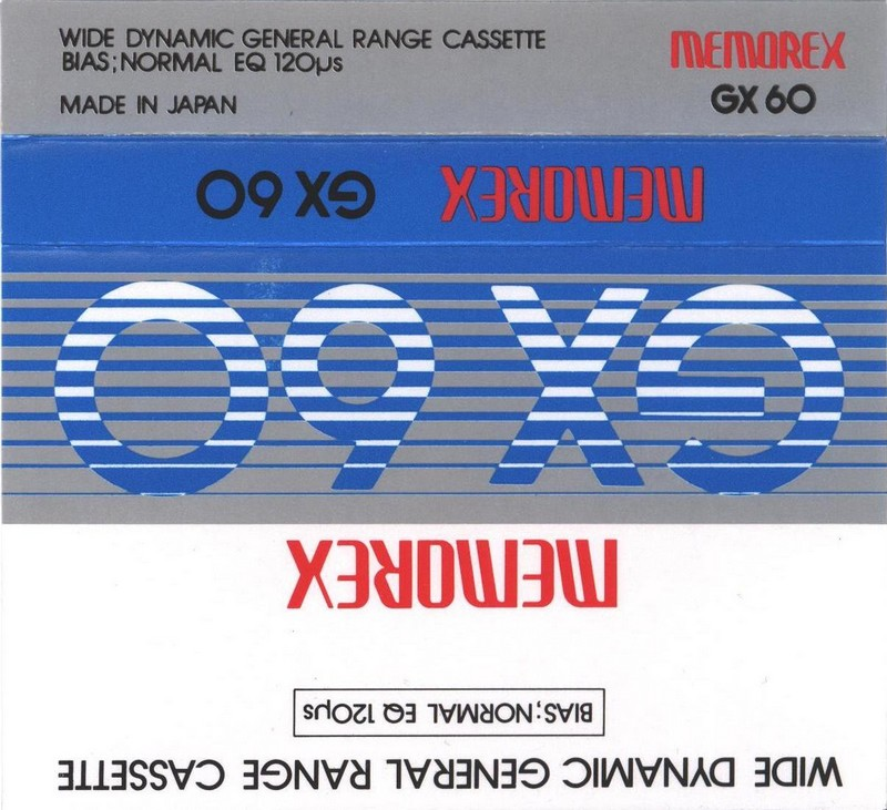 Compact Cassette Memorex GX 60 Type I Normal 1980 Japan