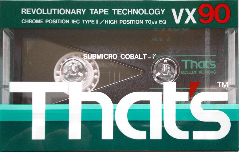 Compact Cassette Thats VX 90 Type II Chrome 1987 Europe