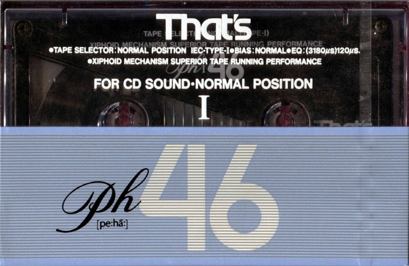 Compact Cassette Thats PH-I 46 Type I Normal 1989 Japan