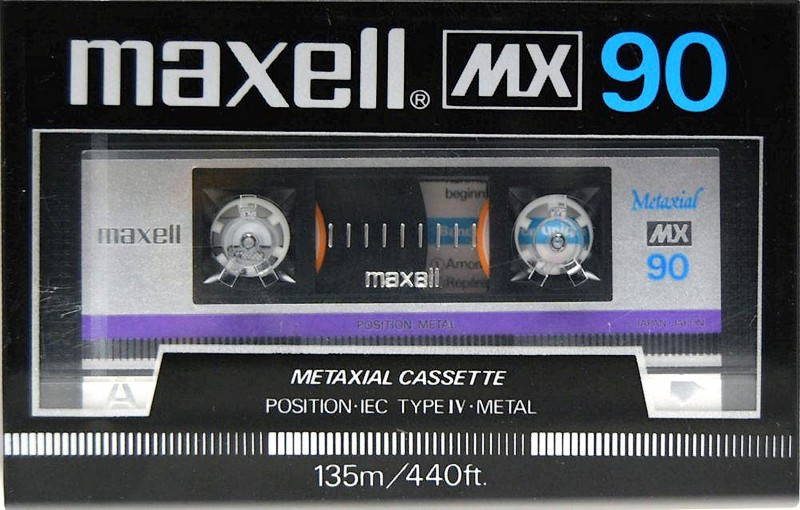 Compact Cassette Maxell MX 90 Type IV Metal 1985 Europe