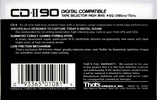 Compact Cassette Thats CD 90 "CD-II" Type II Chrome 1987 USA