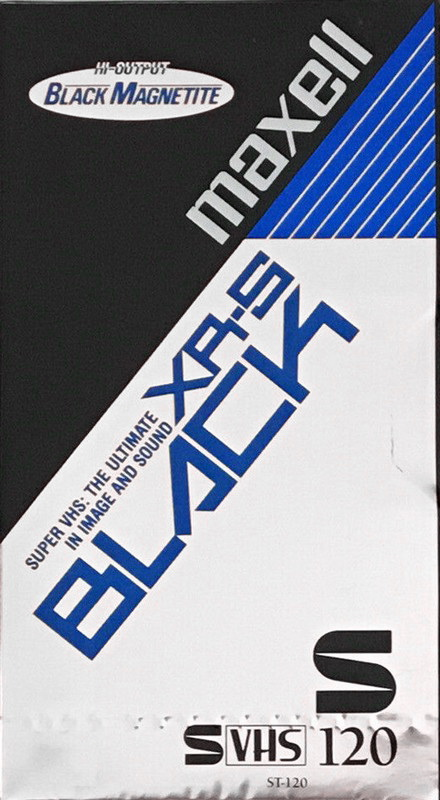 VHS, Video Home System Maxell XR-S Black 120 "ST-120XR-S(B)F" Type I Normal USA