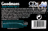 Compact Cassette Goodmans CDII 90 Type II Chrome UK