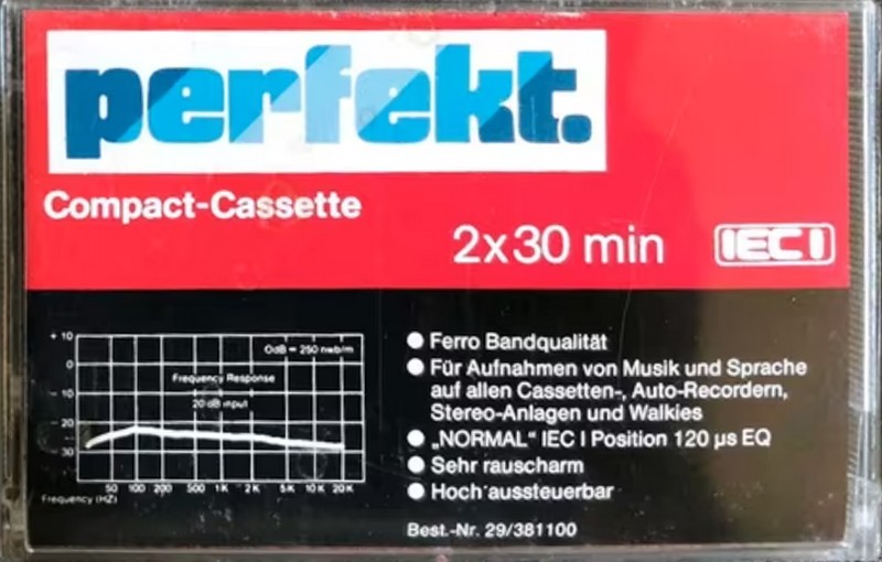 Compact Cassette Perfekt FD 60 Type I Normal Germany