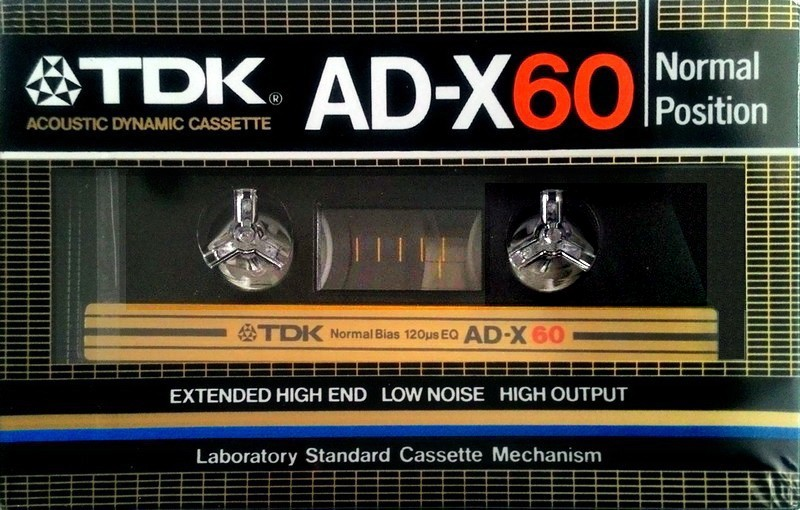 Compact Cassette TDK AD-X 60 Type I Normal 1982 USA