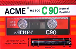 Compact Cassette Acme MS 800 90 Type I Normal 1995 Worldwide
