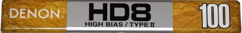 Compact Cassette Denon HD8 100 "HD8-100TE" Type II Chrome 1992 Worldwide
