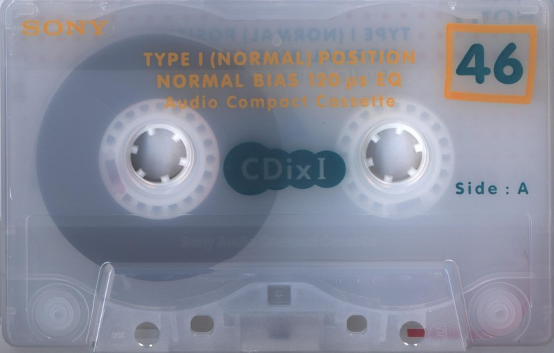 Compact Cassette Sony CDix I 46 "C-46CDX1F" Type I Normal 1998 Japan