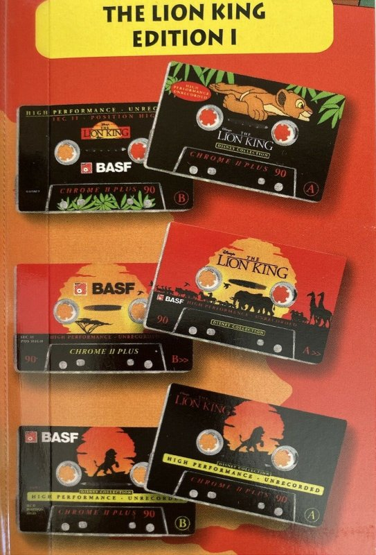 3 pack BASF Chrome II Plus 90 "The Lion King Edition 1" Type II Chrome 1995 Europe