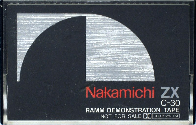 Compact Cassette Nakamichi ZX 30 "RAMM Demonstration" Type IV Metal 1980 USA