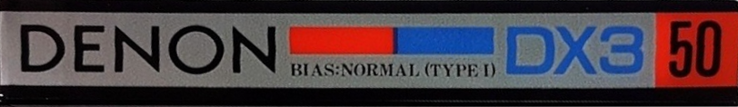 Compact Cassette Denon DX3 50 Type I Normal 1984 Japan