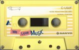 Compact Cassette Sanyo We Love Music 92 "Yellow" Type I Normal 1986 Japan