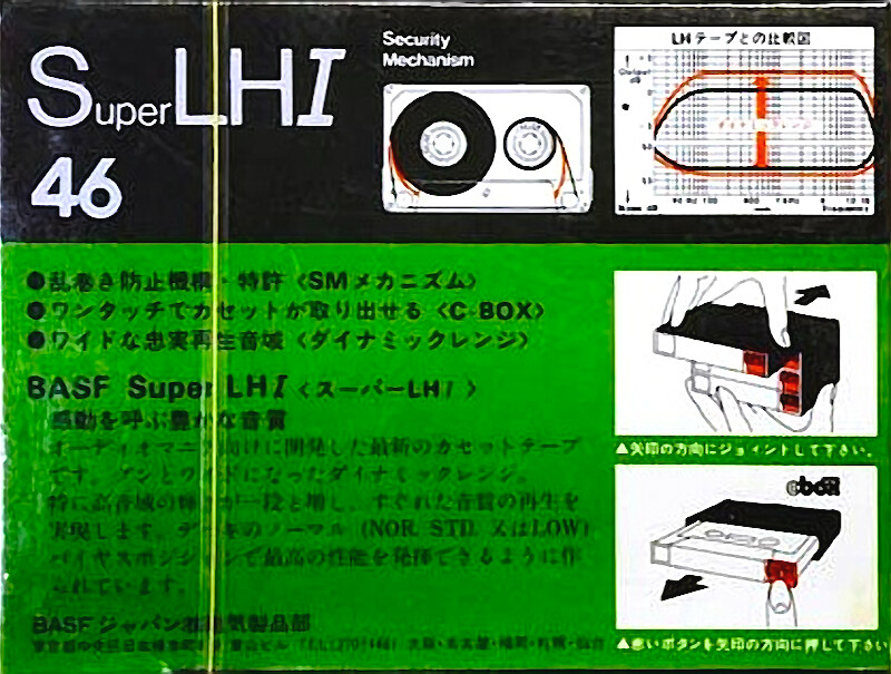 Compact Cassette BASF Super LH I 90 Type I Normal 1978 Japan