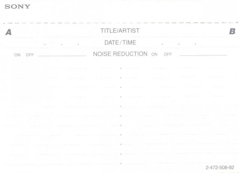 Compact Cassette Sony EF 60 "C-60EFB" Type I Normal 1999 China