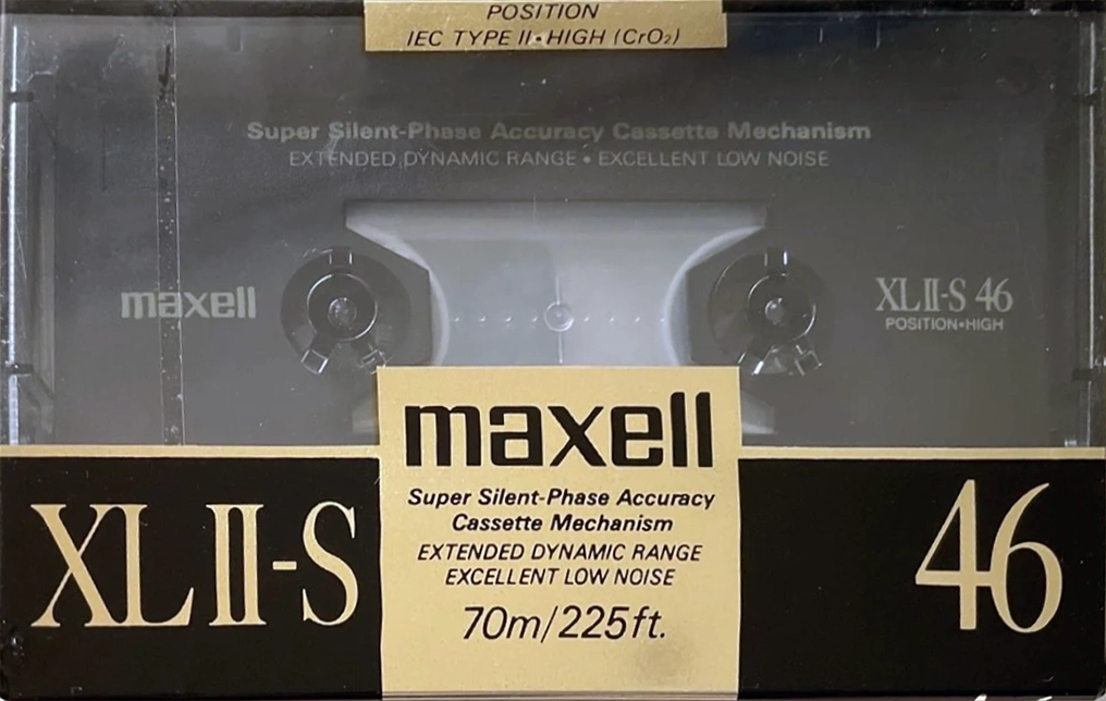Compact Cassette Maxell XLII-S 46 Type II Chrome 1988 Europe