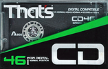 Compact Cassette Thats CD 46 Type I Normal 1987 Japan