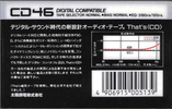Compact Cassette Thats CD 46 Type I Normal 1987 Japan