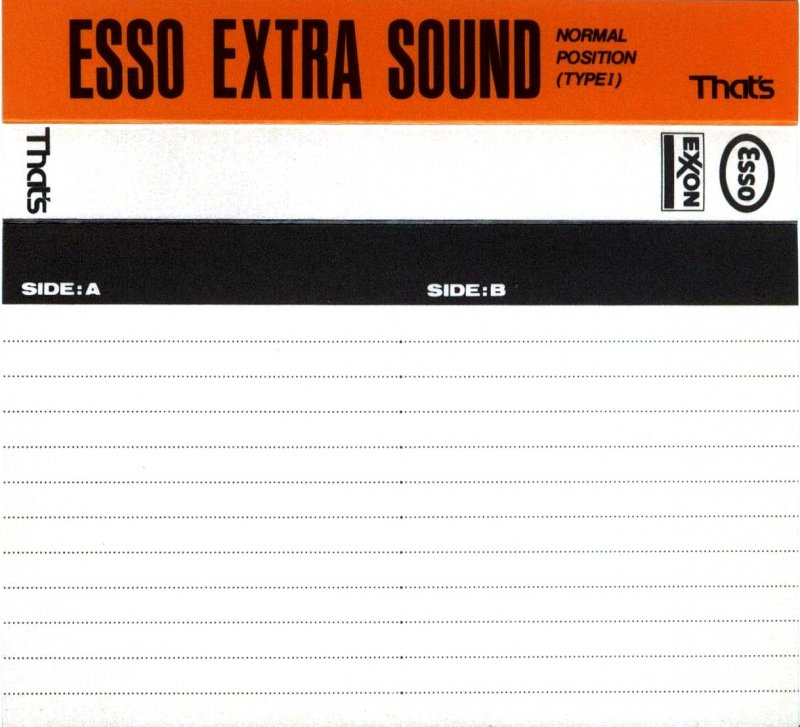 Compact Cassette Thats Si Sound Individual 46 "ESSO Extra Sound" Type I Normal 1984 Japan