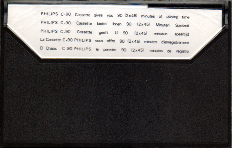 Compact Cassette Philips 90 Type I Normal 1971 Europe