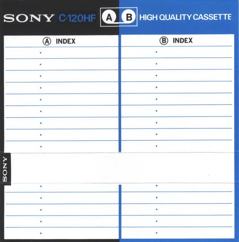Compact Cassette Sony HF 120 Type I Normal 1972 North America