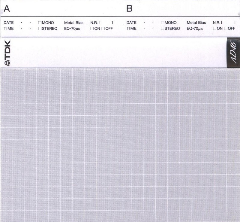 Compact Cassette TDK AD 46 "AD-46R" Type I Normal 1991 Japan