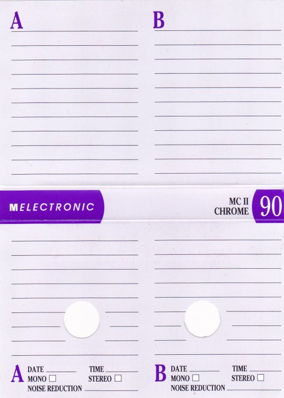 Compact Cassette Melectronic MC II 90 Type II Chrome 1994 Switzerland