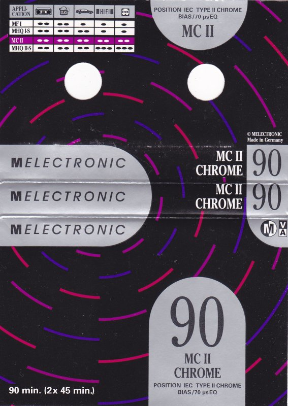 Compact Cassette Melectronic MC II 90 Type II Chrome 1994 Switzerland