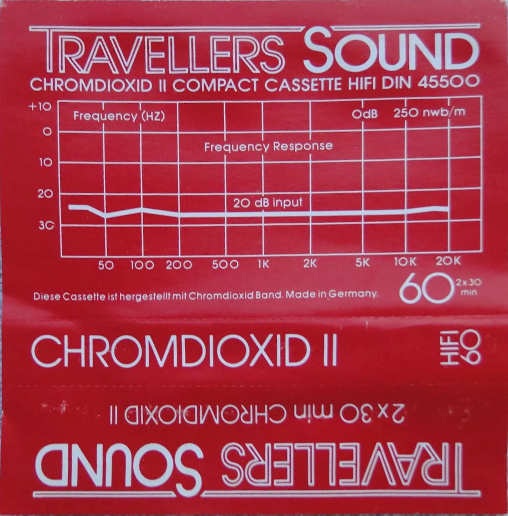 Compact Cassette Travellers Sound 60 Type II Chrome Europe