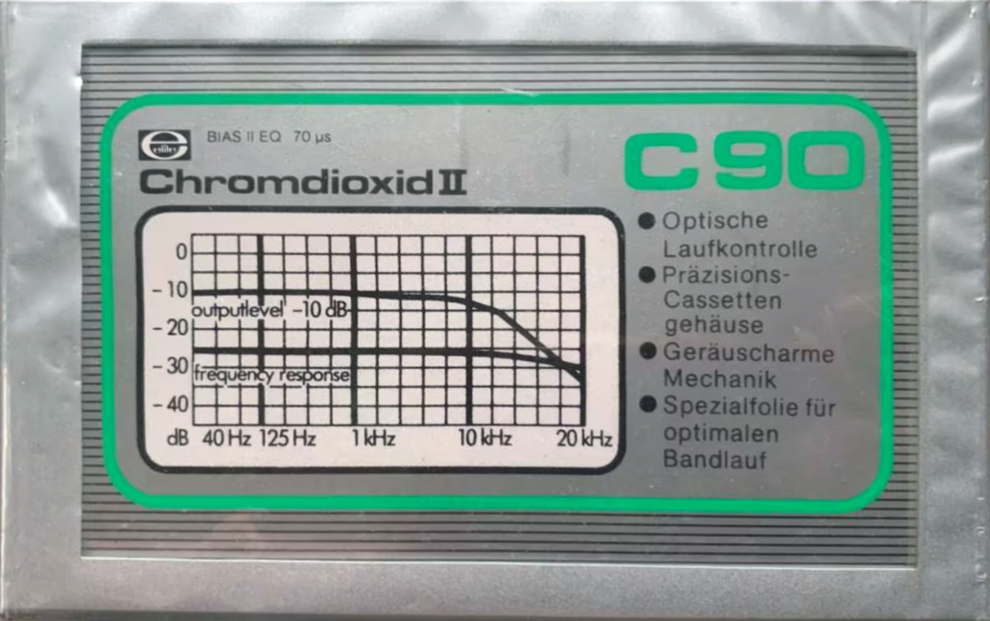 Compact Cassette Elite 90 Type II Chrome 1982 Germany