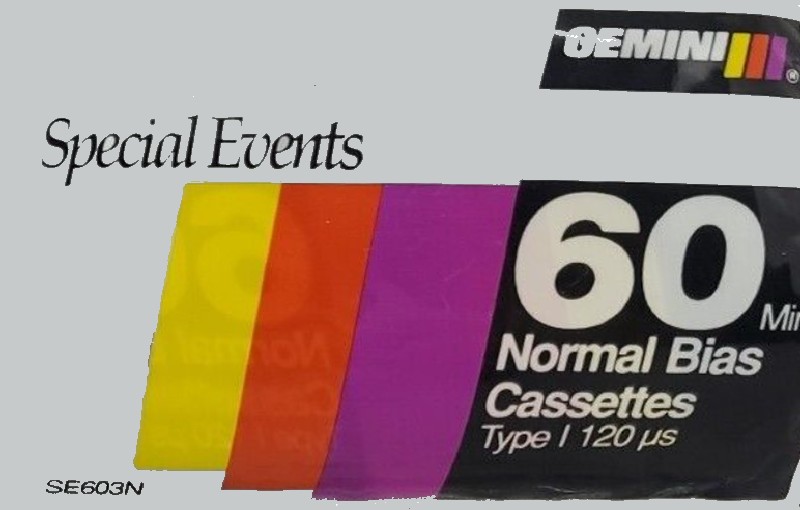 Compact Cassette Gemini 60 Type I Normal 1995 USA