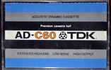 Compact Cassette TDK AD 60 Type I Normal 1977 Japan