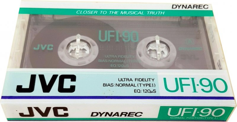 Compact Cassette JVC UFI 90 "Dynarec" Type I Normal 1988 North America