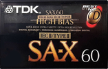 Compact Cassette TDK SA-X 60 Type II Chrome 1992 North America