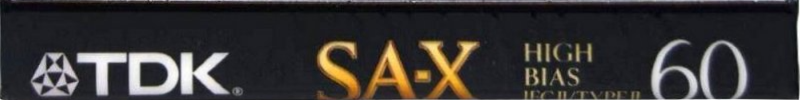 Compact Cassette TDK SA-X 60 Type II Chrome 1992 North America