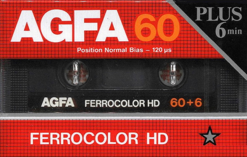 Compact Cassette AGFA Ferrocolor HD 60+6 Type I Normal 1985 Europe