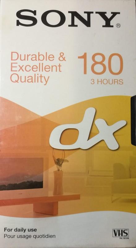 VHS, Video Home System Sony DX 180 Type I Normal Worldwide